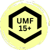 UMF 15+ Logo schwarz