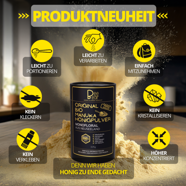 Produktheuheit bio Manuka Honigpulver