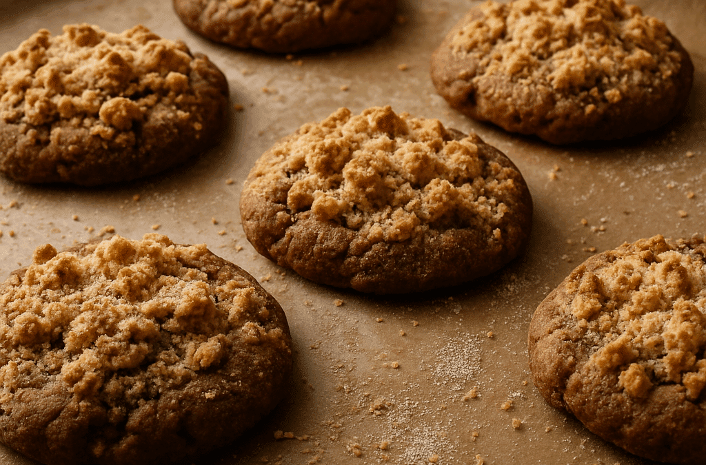 Crumble Cookie Rezept mit goldenem Zauber – außen knusprig, innen Liebe