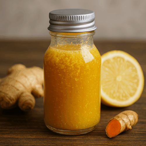 Ingwer-Shot selbstgemacht mit Manuka Honigpulver