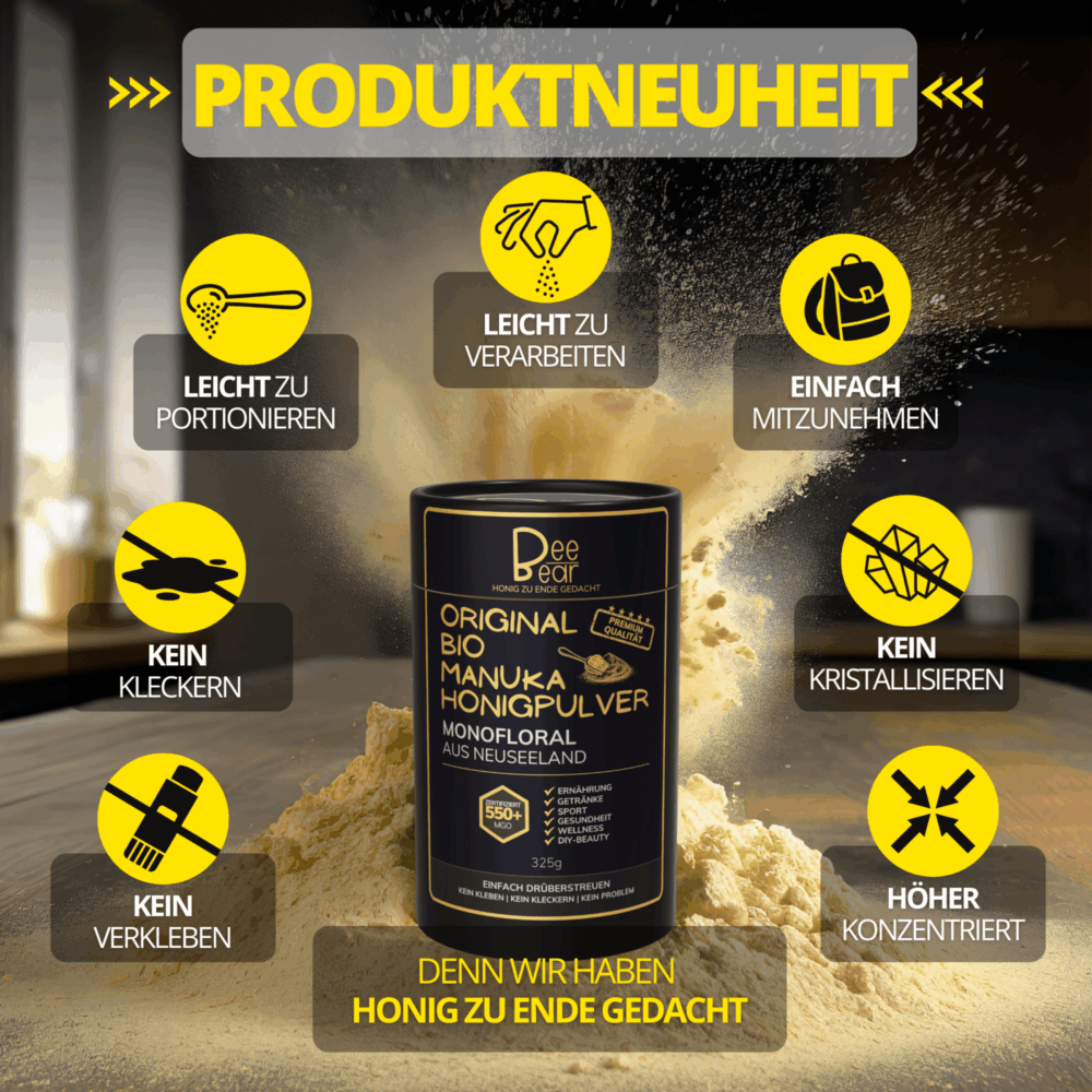 Bio Manuka Honigpulver MGO 550+ aus Neuseeland – Bild 4